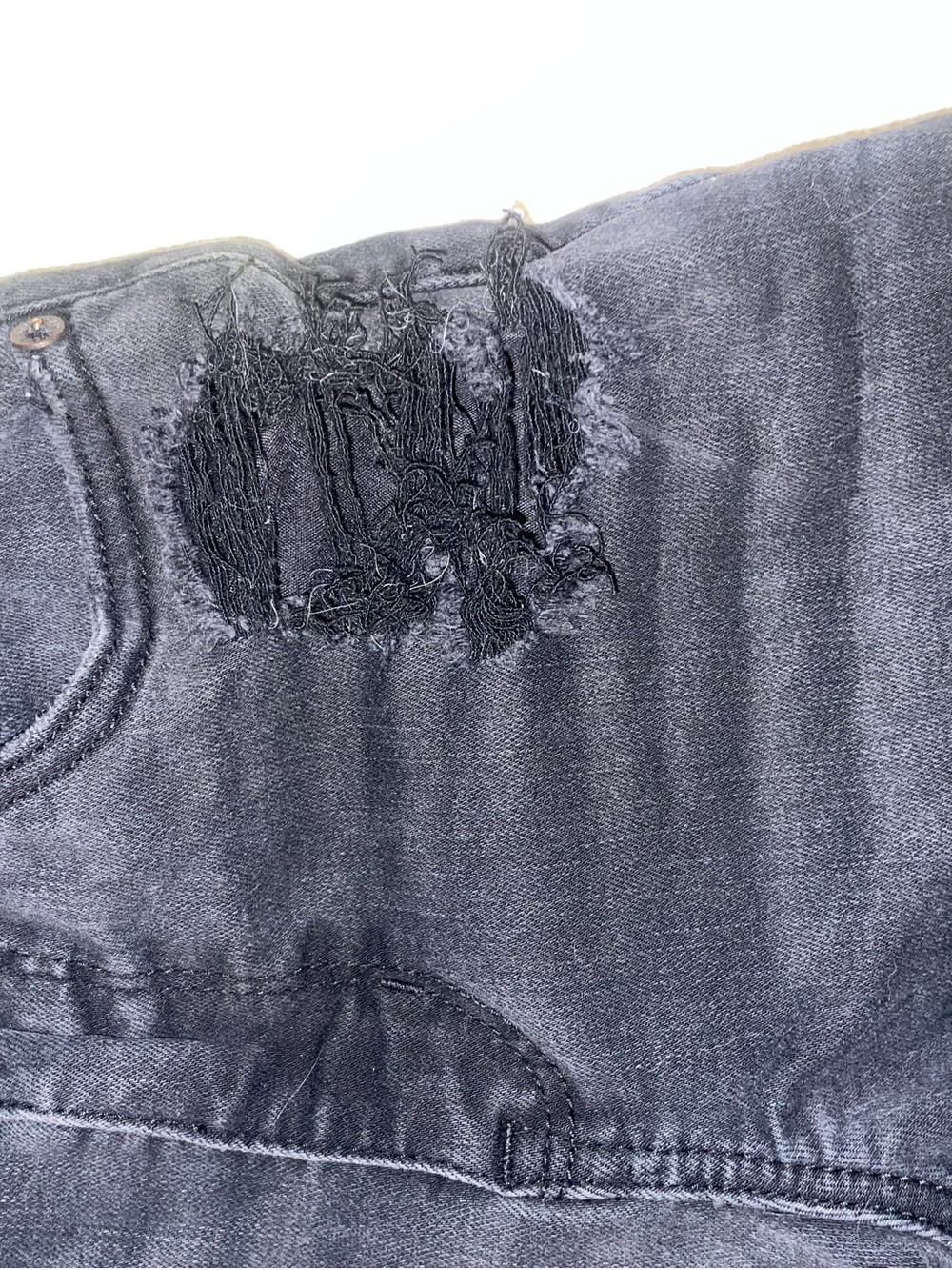 American Eagle Outfitters Next Level Stretch Distressed High-Rise Jean Shorts - Picture 7 of 10